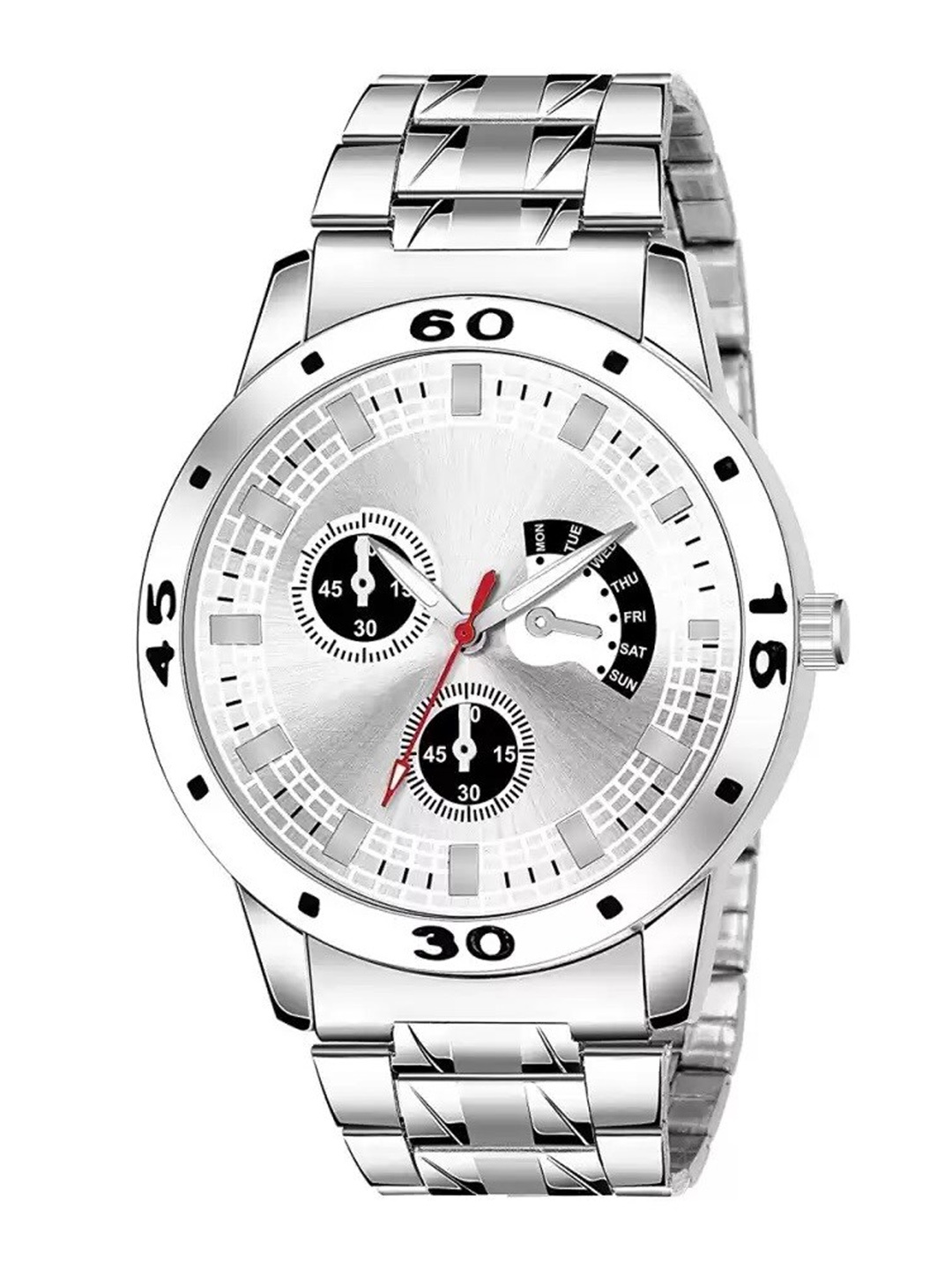 

WATCHSTAR Men Stainless Steel Bracelet Style Straps Analogue Watch aveo Steel, Silver