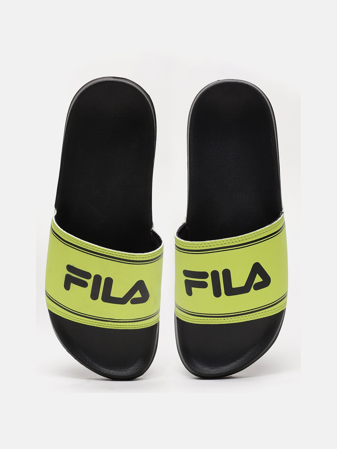 

FILA Men ASTON Fabric Printed Sliders, Black