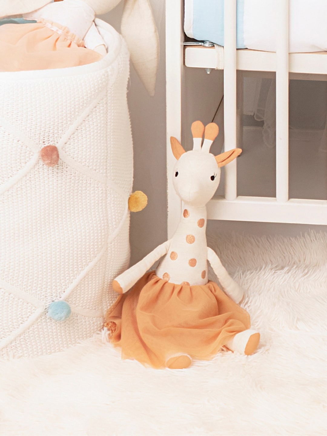 

haus & kinder Kids Cotton Giraffe Rag Doll, Orange