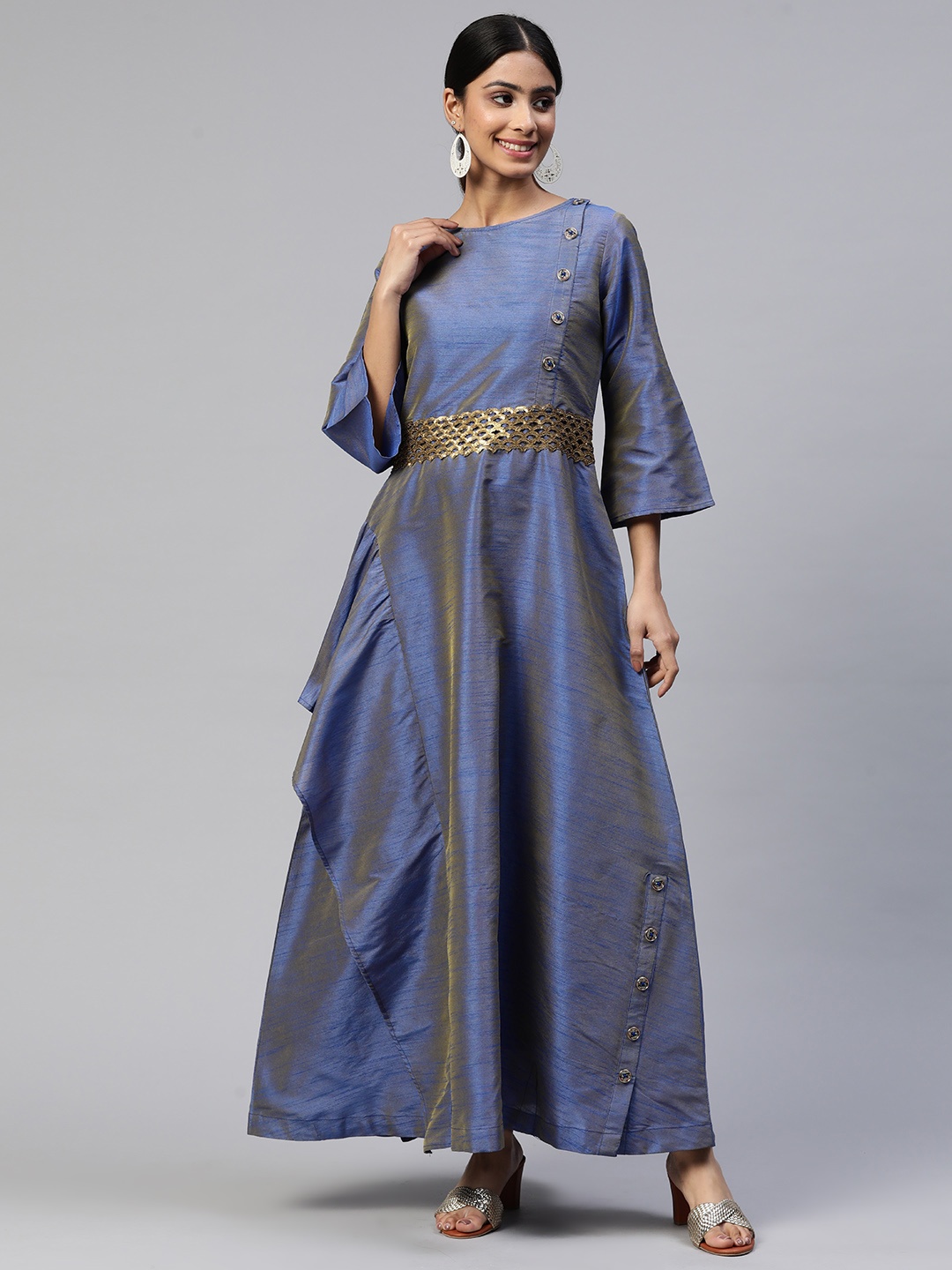 

Cottinfab Ethnic Maxi Dress, Blue