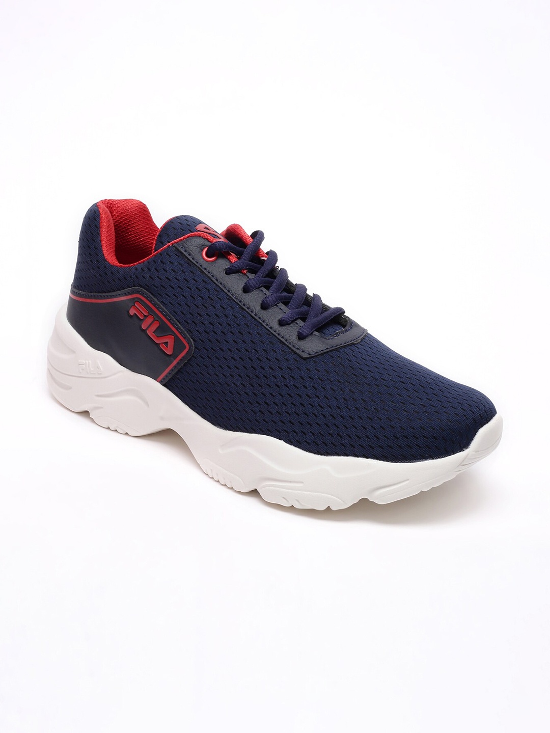 

FILA Men BANNER Mesh Lace-Up Running Shoes, Navy blue