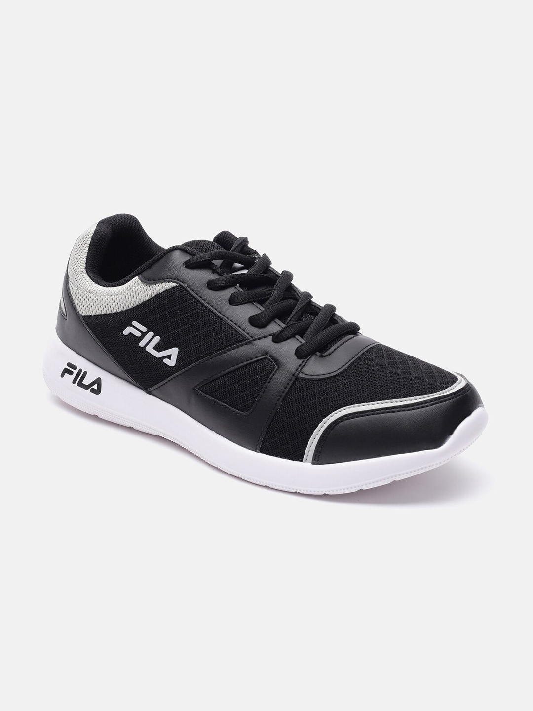 

FILA Men DARIUS PLUS Mesh Lace-Up Running Shoes, Black