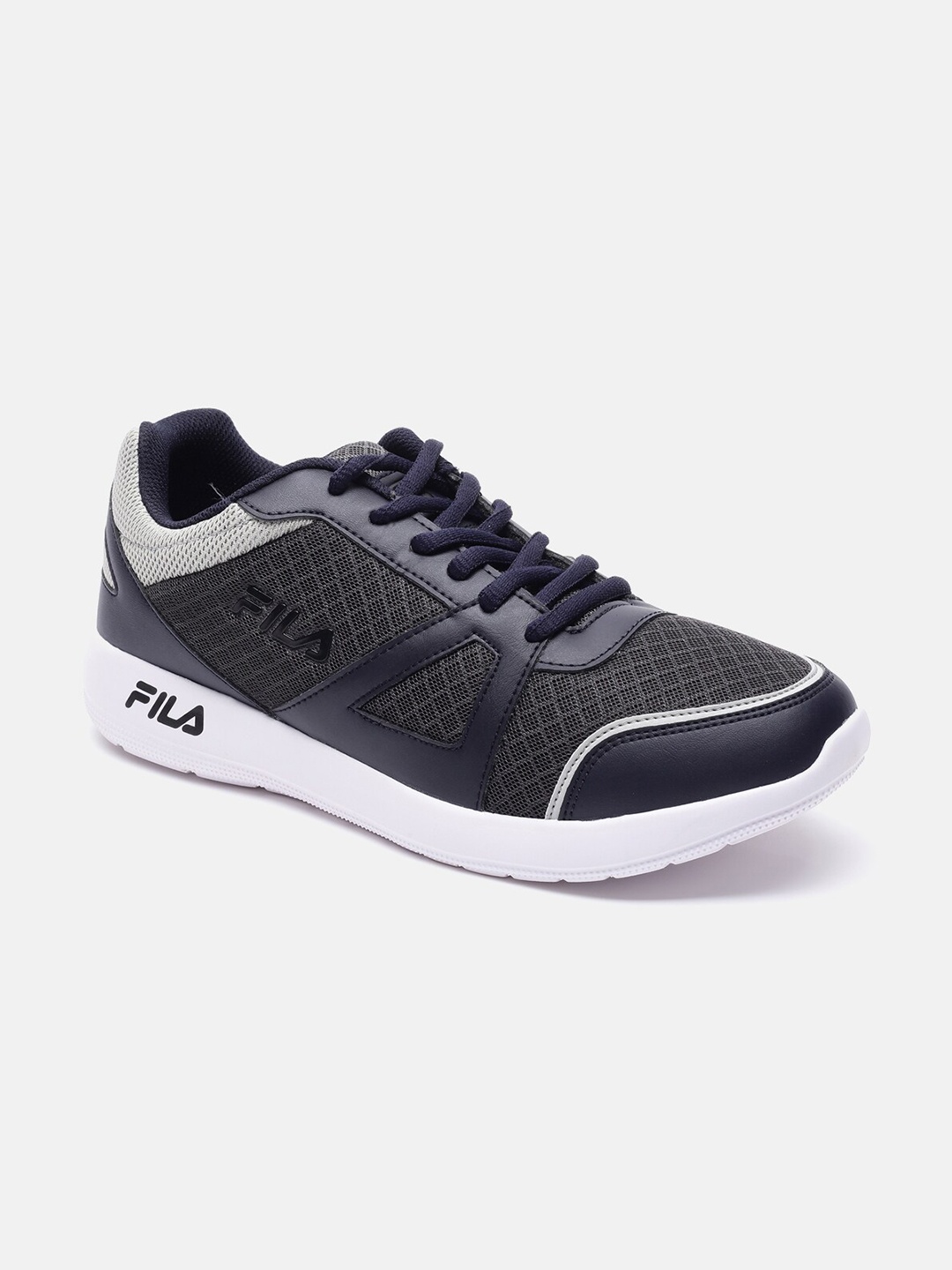 

FILA Men DARIUS PLUS Mesh Lace-Up Running Shoes, Navy blue