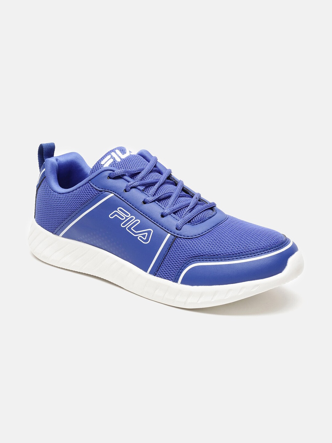 

FILA Men PLANO Mesh Lace-Up Running Shoes, Blue