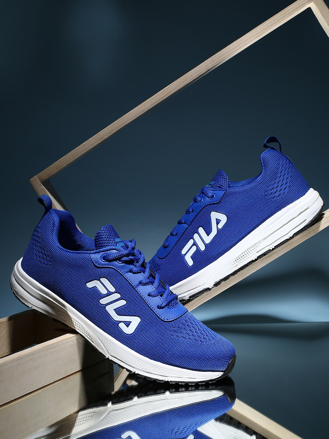 

FILA Men RAMATA Mesh Running Shoes, Blue