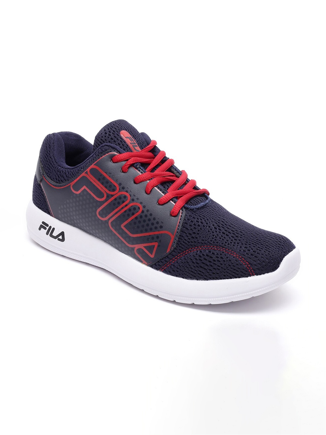 

FILA Men TONY Lace-Ups Mesh Running Shoes, Navy blue
