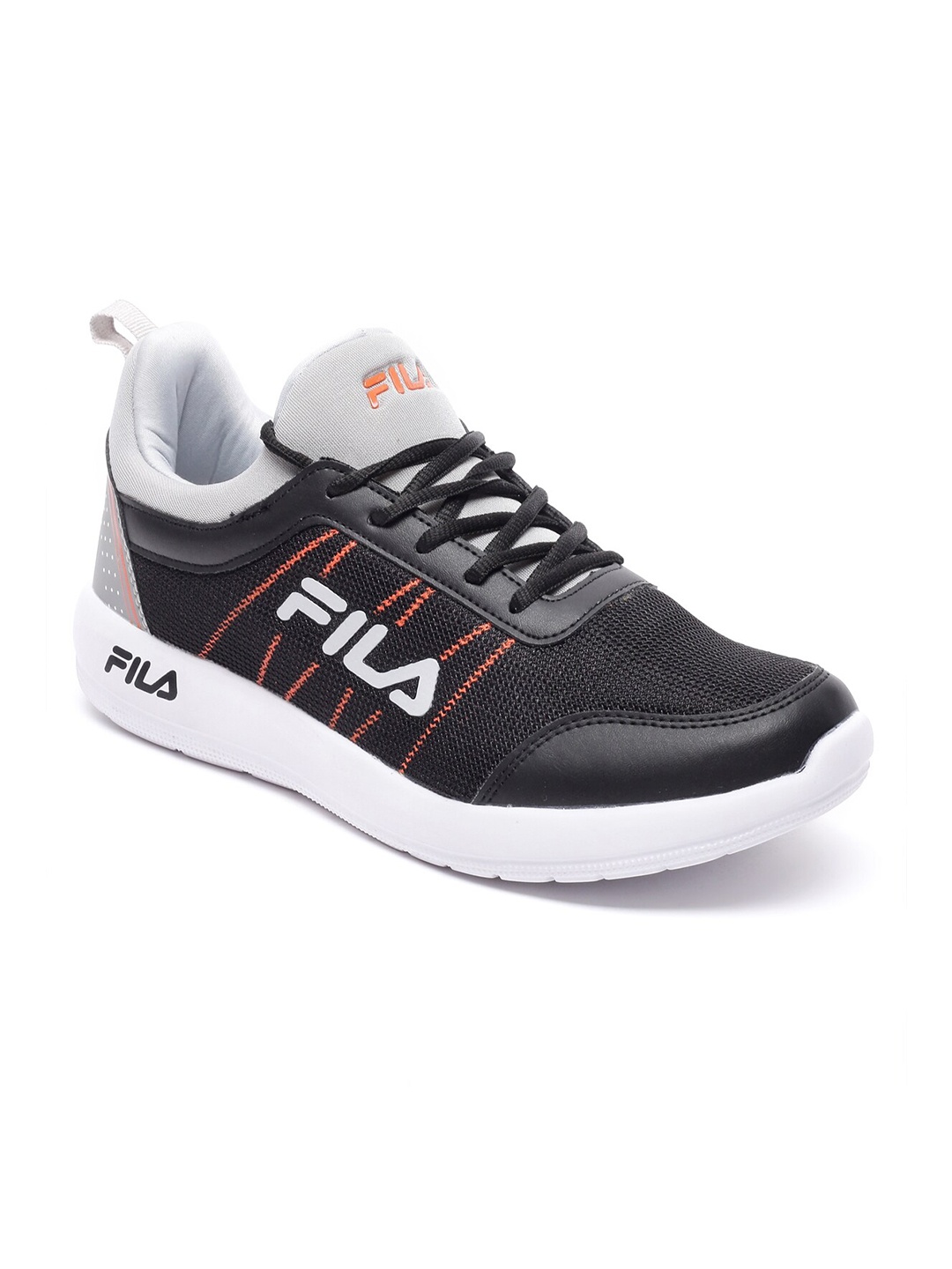 

FILA Men Mesh Running Sports Shoes, Black