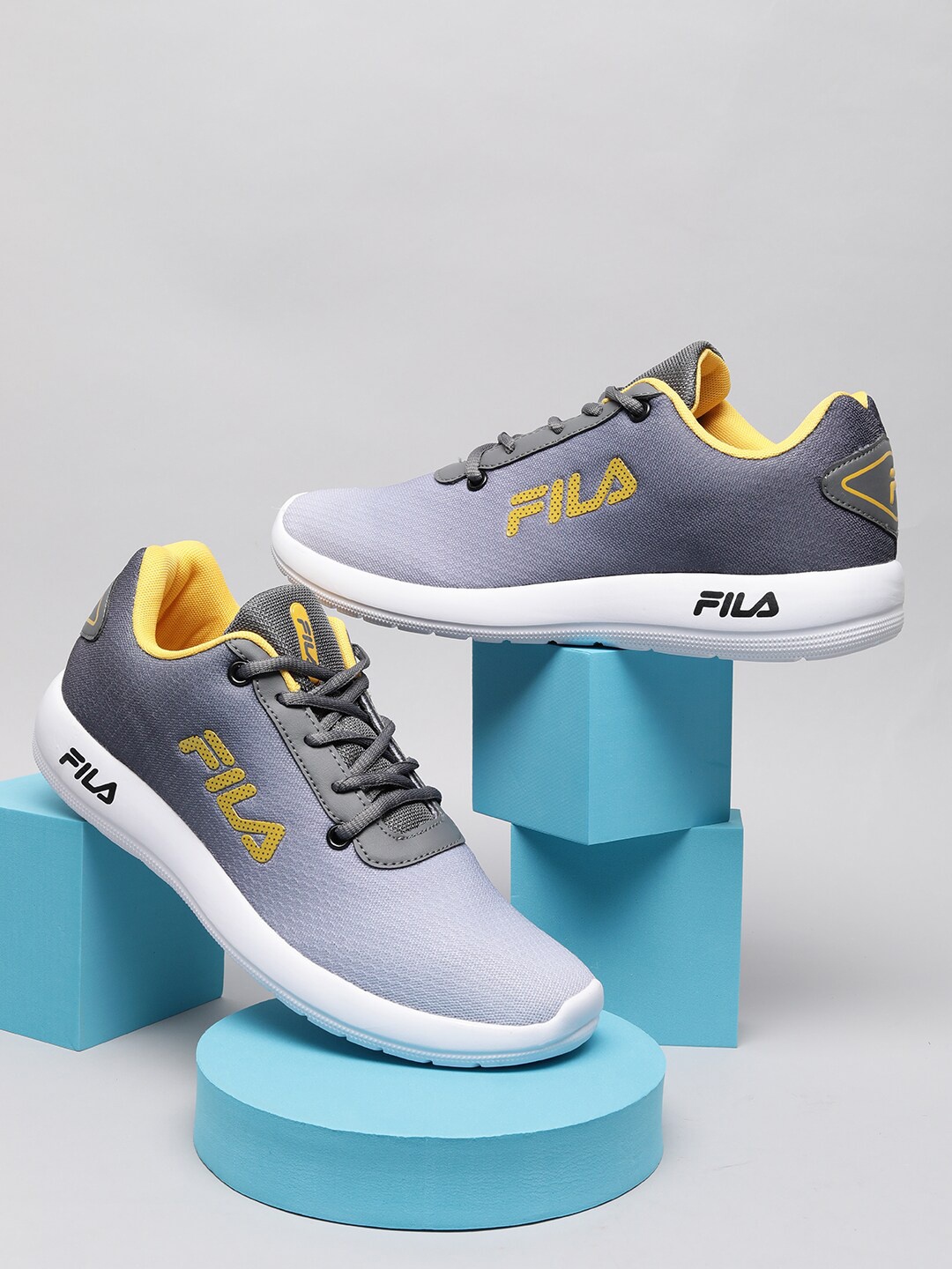 

FILA Men Mesh Running Sports Shoes, Grey
