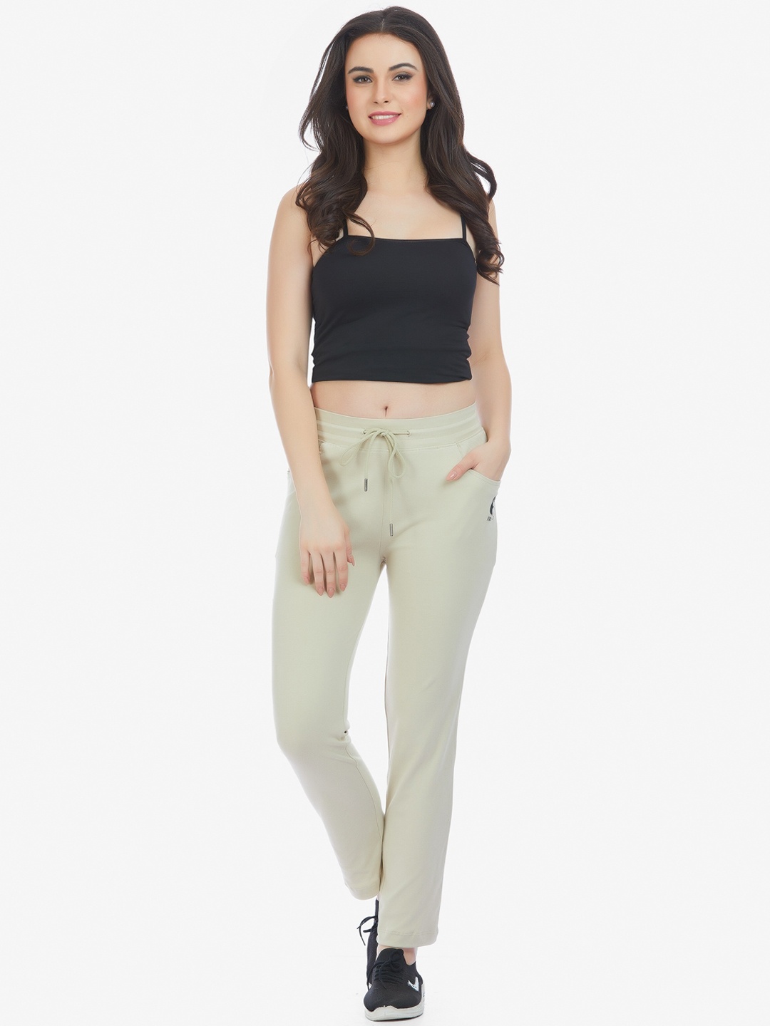 

MAYSIXTY Women Cotton Track Pants, Olive