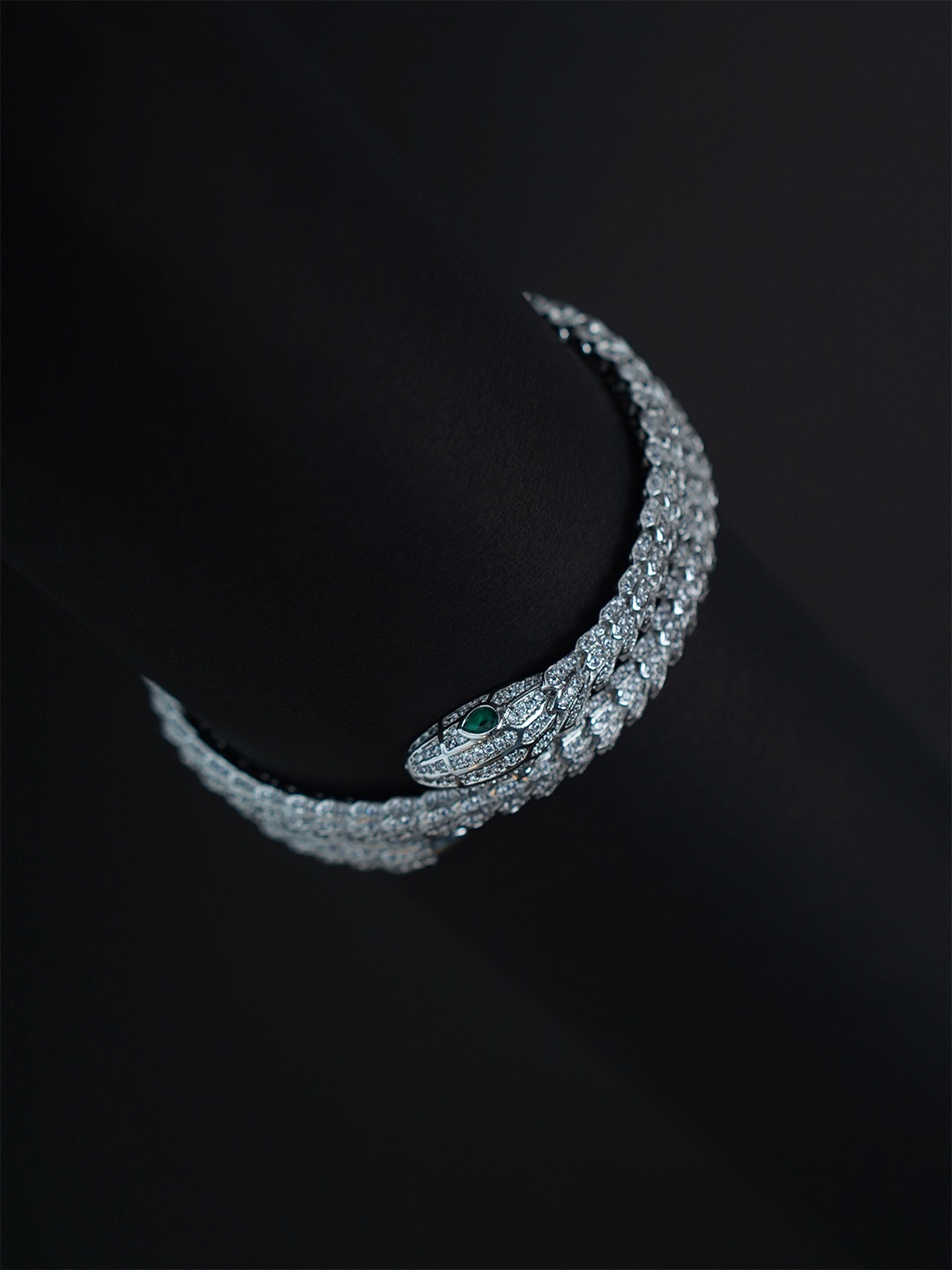

ZERPENT Women 18 K White Gold-Plated Cubic Zirconia Bangle-Style Bracelet