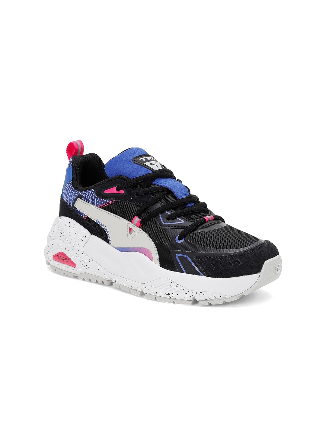 

Puma Women TRC MIRA Tech Pop Leather Sneakers, Black
