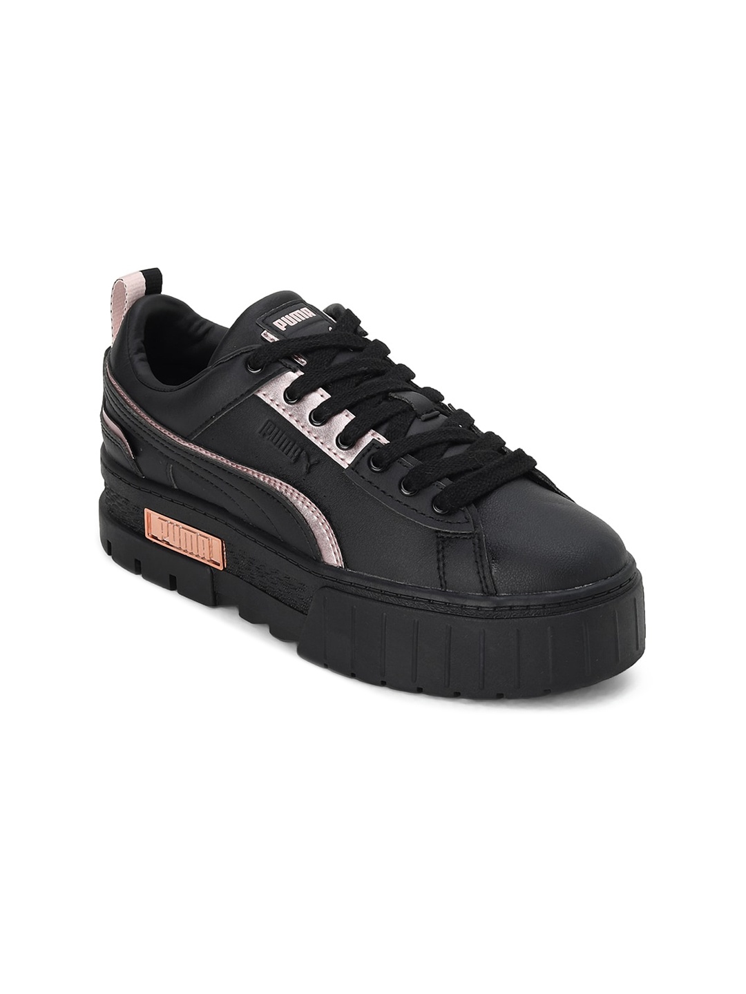 

Puma Women Mayze UT Metallic Leather Sneakers, Black