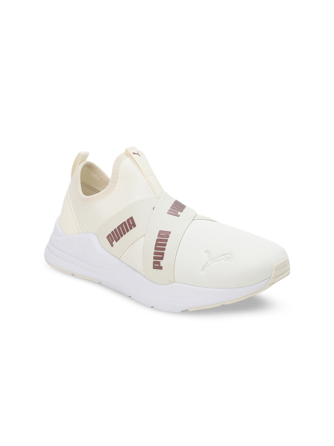 

Puma Women Wired Run Slipon Metallics Slip On Sneakers, Cream