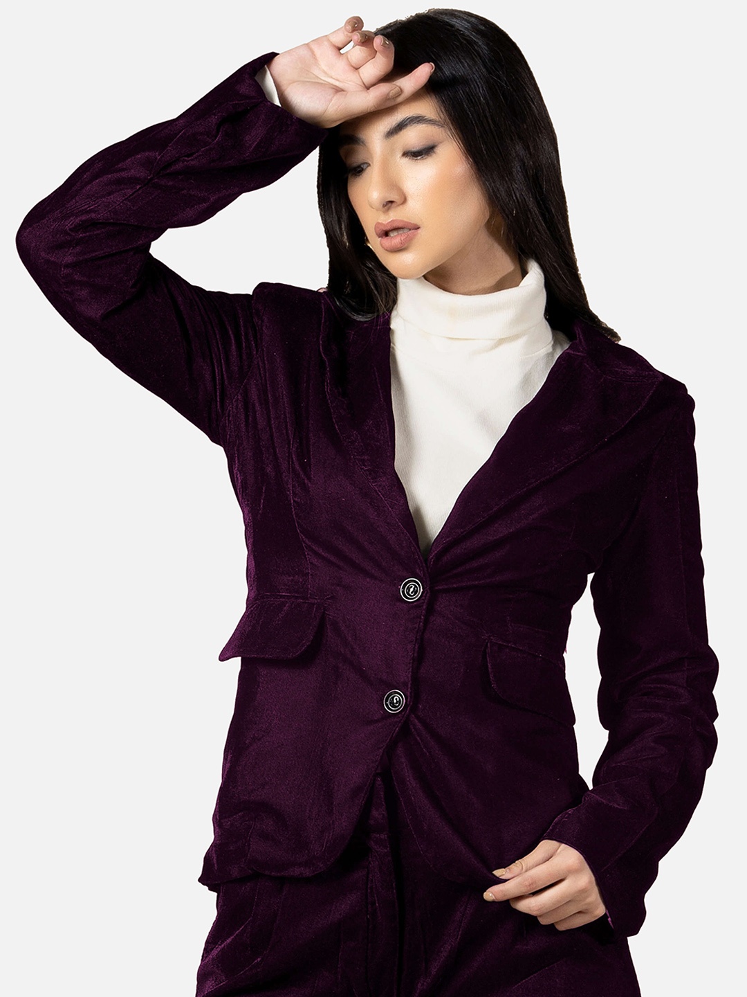 

NEOFAA Women Single-Breasted Formal Blazers, Purple