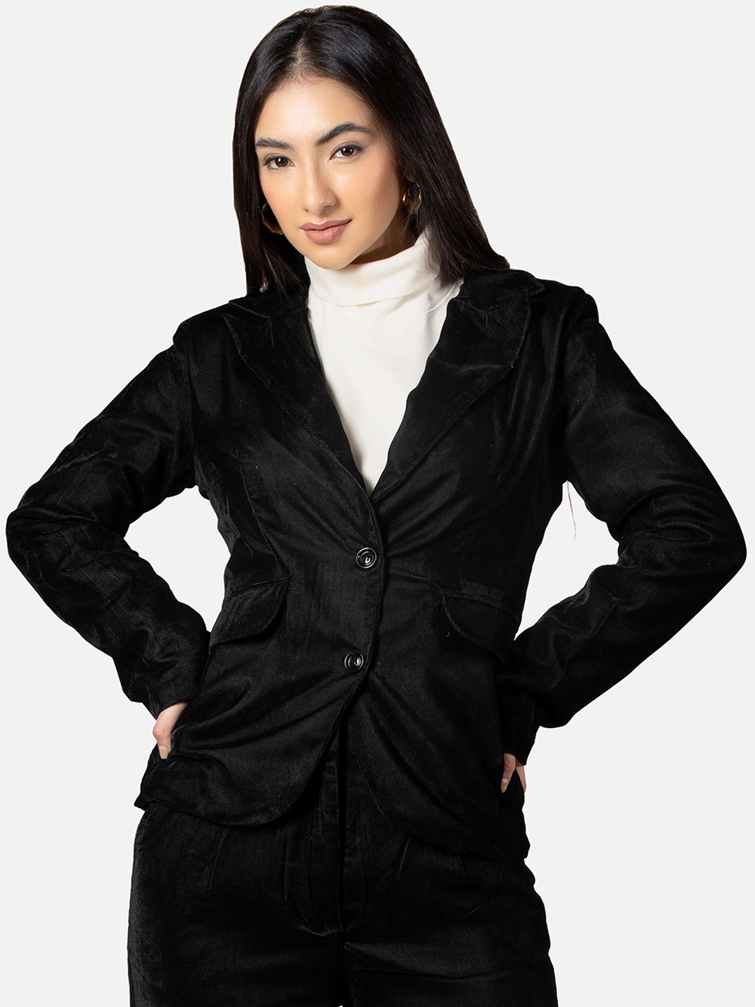

NEOFAA Women Single-Breasted Formal Blazers, Black