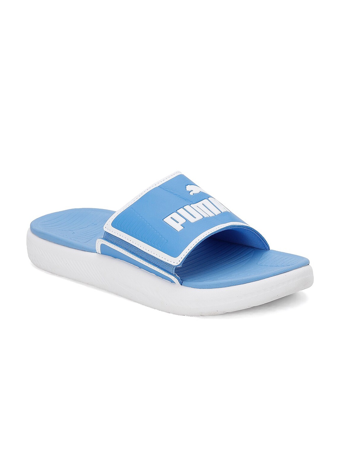 

Puma Men Softride Printed Sliders, Blue