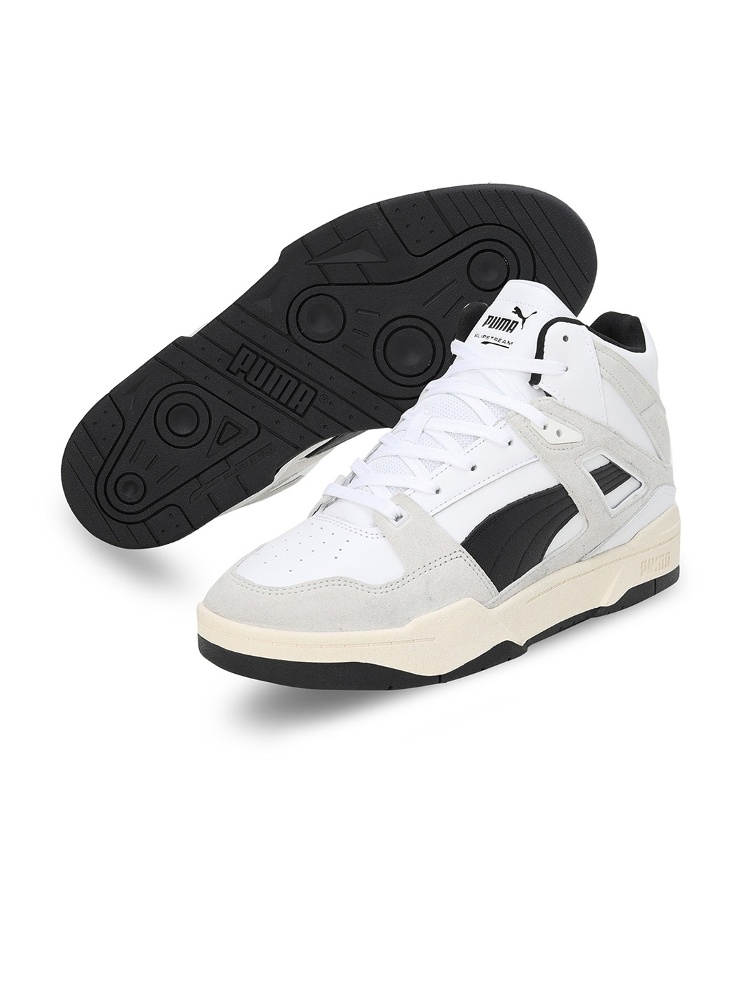 

Puma Slipstream Hi Heritage Leather Sneakers, Beige