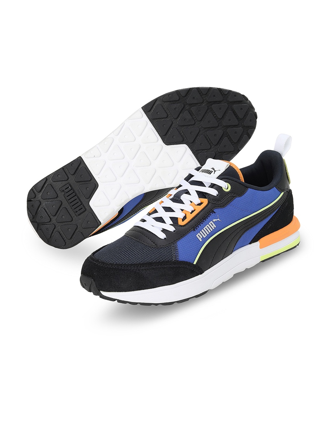 

Puma Men R22 Colourblocked Sneakers, Black