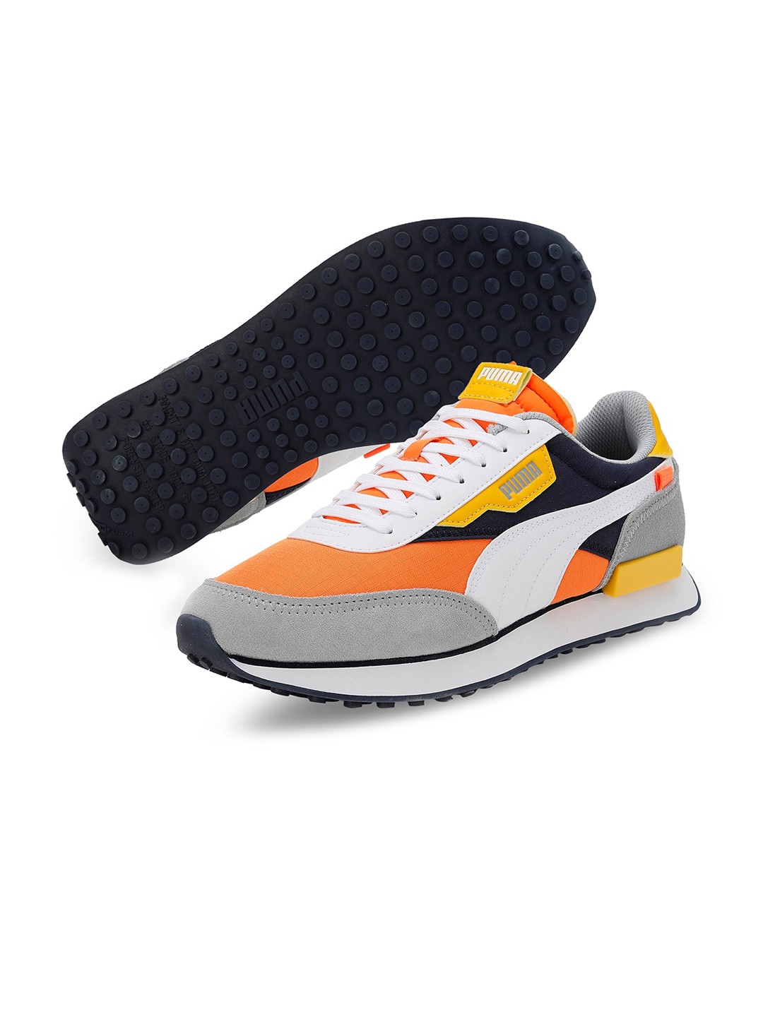

Puma Future Rider Play On Colourblocked Sneakers, Orange