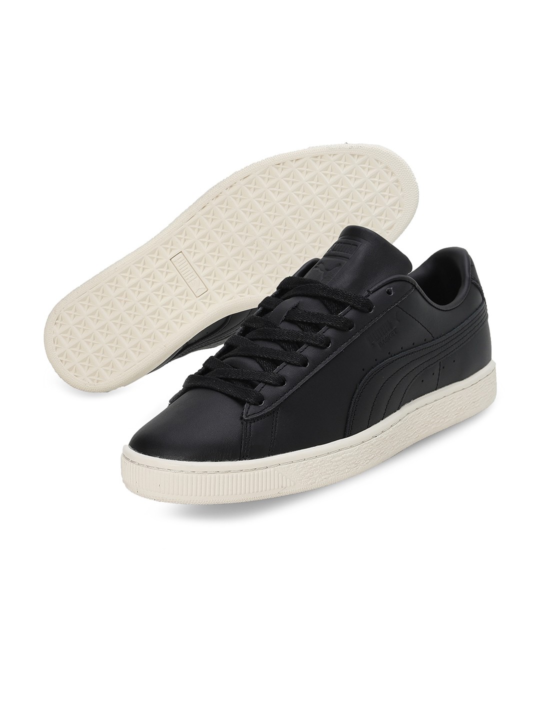 

Puma Basket Classic 75th Anniversary Edition PRM Men Leather Casual Sneakers, Black