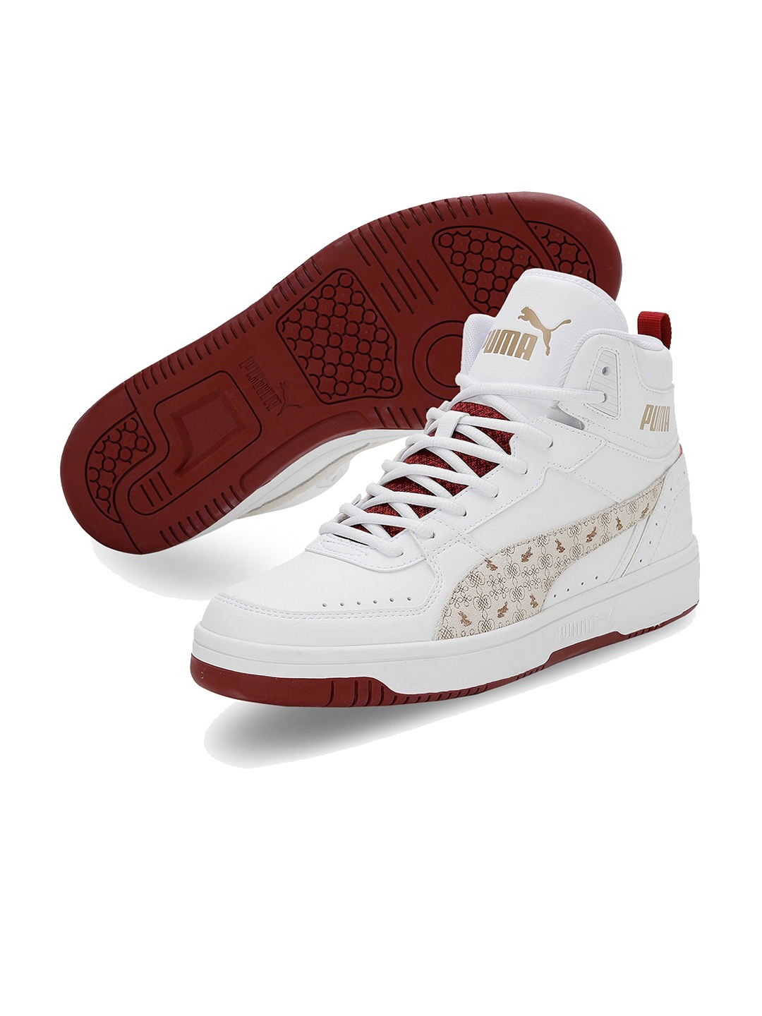 

Puma Men Rebound Joy CNY Self Design Sneakers, White