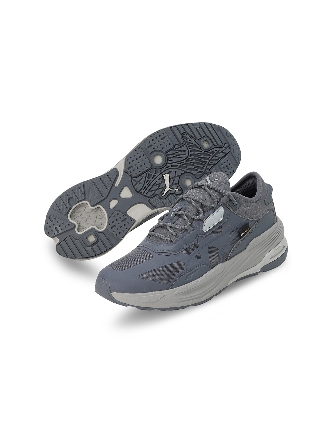 

Puma Extent Nitro Cordura Men Leather Casual Sneakers, Grey