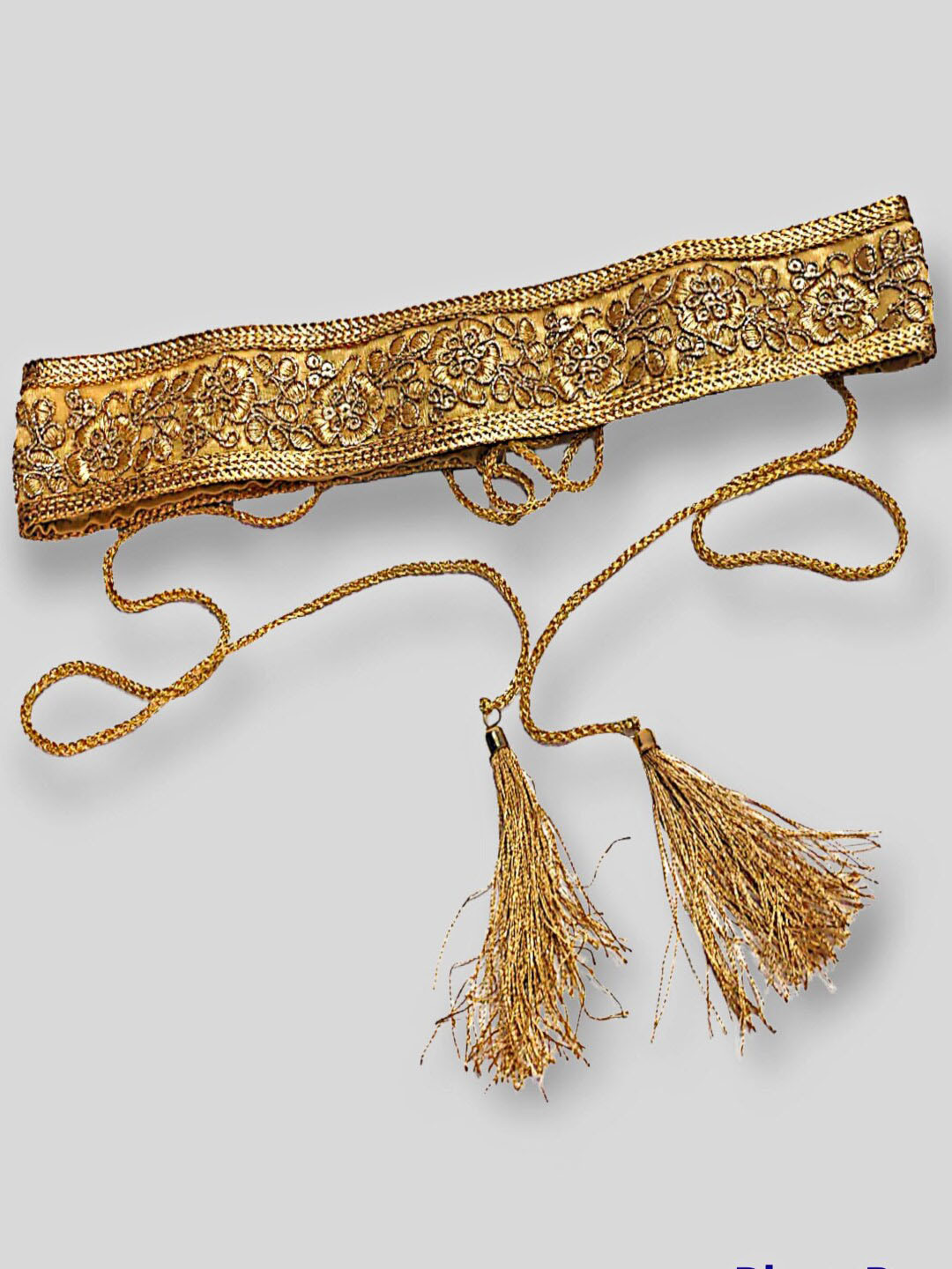 

Proplady Embroidered Saree Waist Belt, Gold