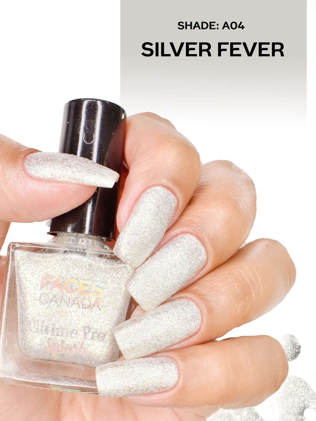 

FACES CANADA Ultime Pro Splash Long-Lasting Quick-Dry Nail Enamel 8ml - Silver Fever A04