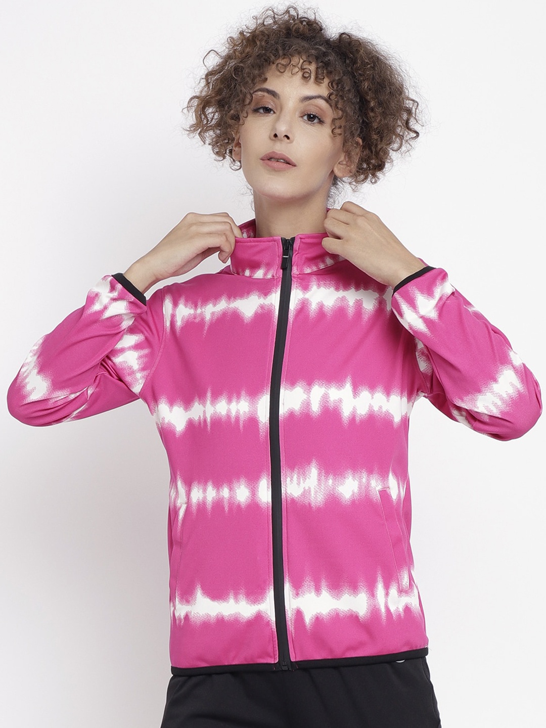 

CHKOKKO Women Lightweight Outdoor Bomber Jacket, Pink