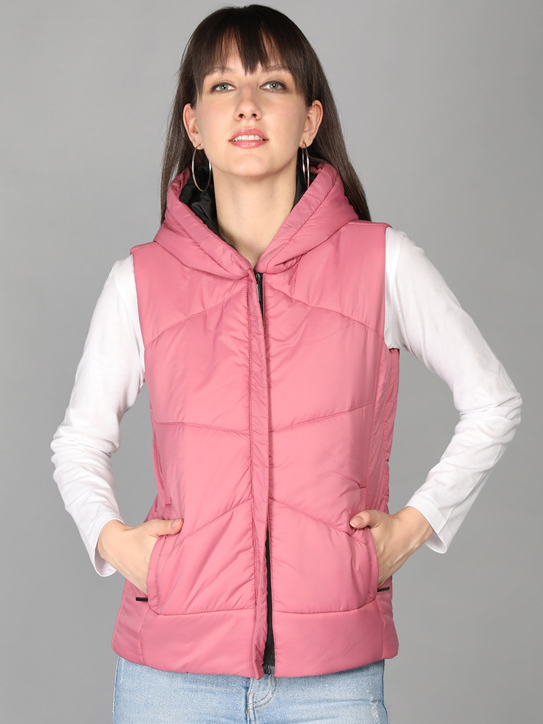 

CHKOKKO Women Lightweight Outdoor Padded Jacket, Pink