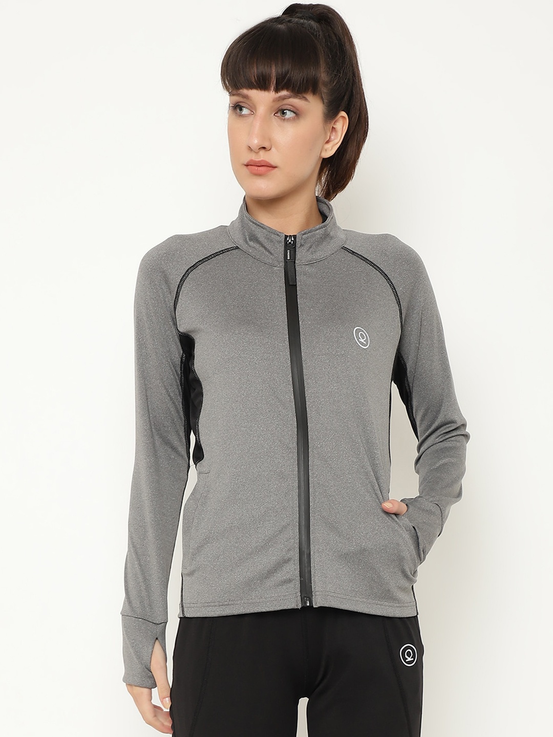 

CHKOKKO Women Lightweight Sporty Jacket, Grey