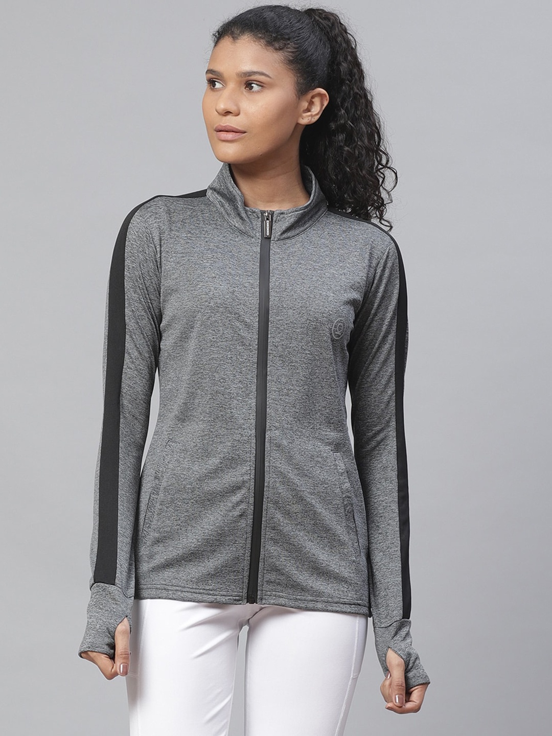 

CHKOKKO Women Lightweight Sporty Jacket, Grey