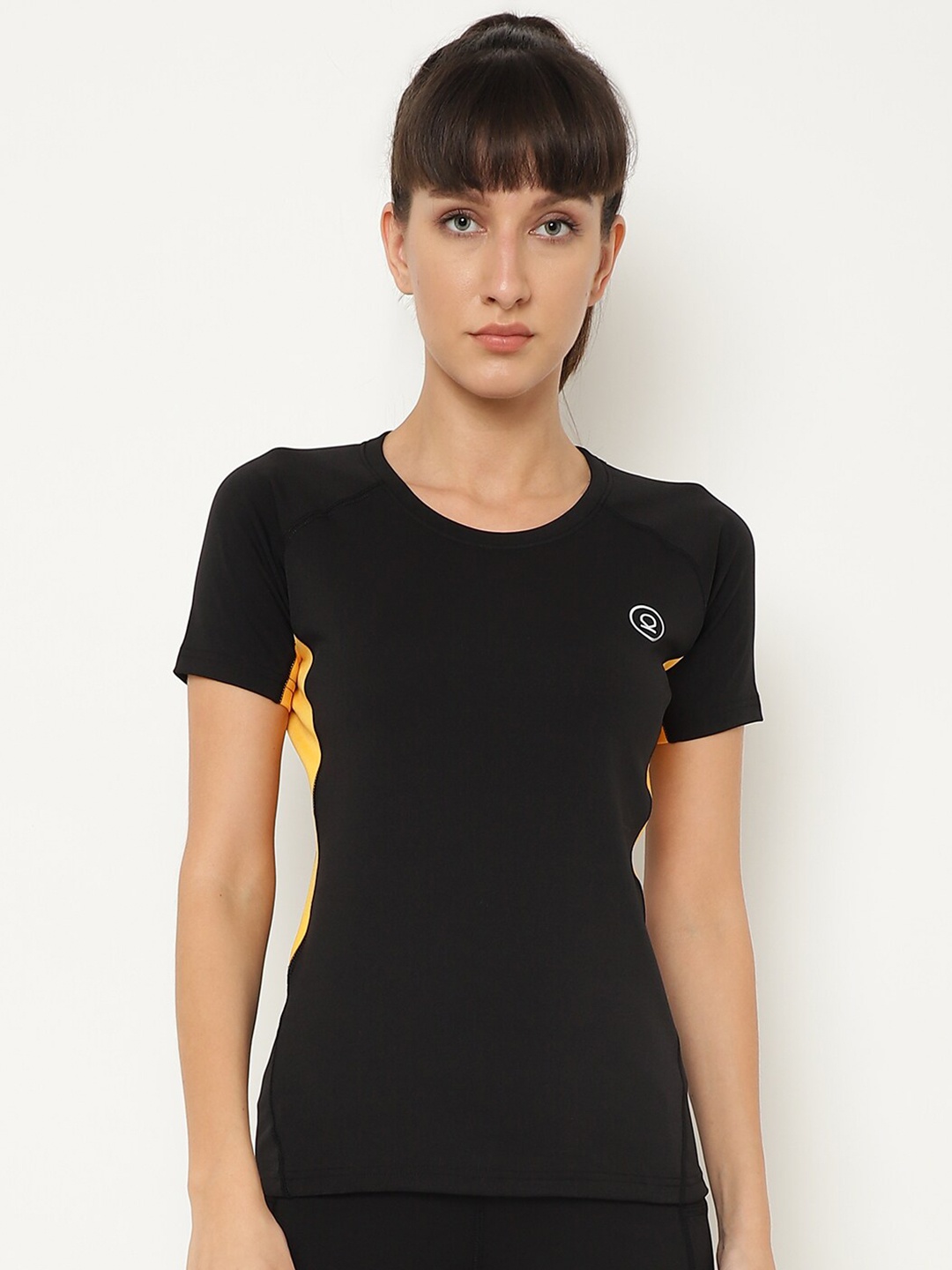 

CHKOKKO Round Neck Dry Fit Gym Sports T-Shirt, Black