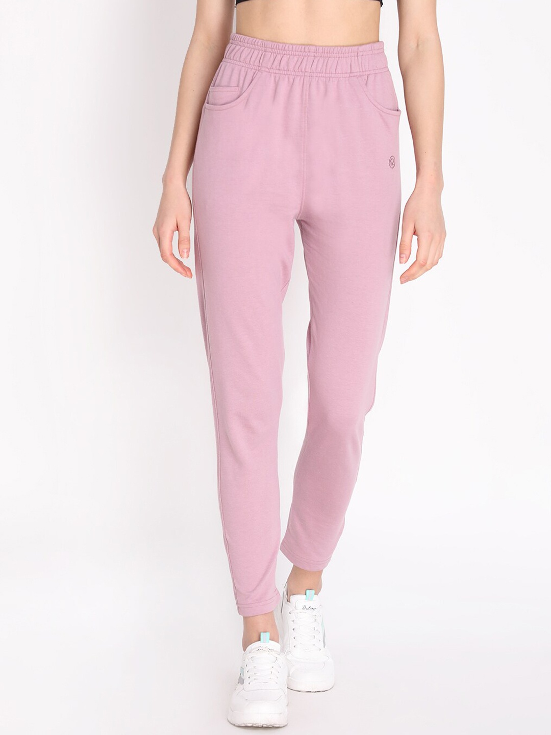 

CHKOKKO Women Mid-Rise Relaxed-Fit Track Pants, Pink