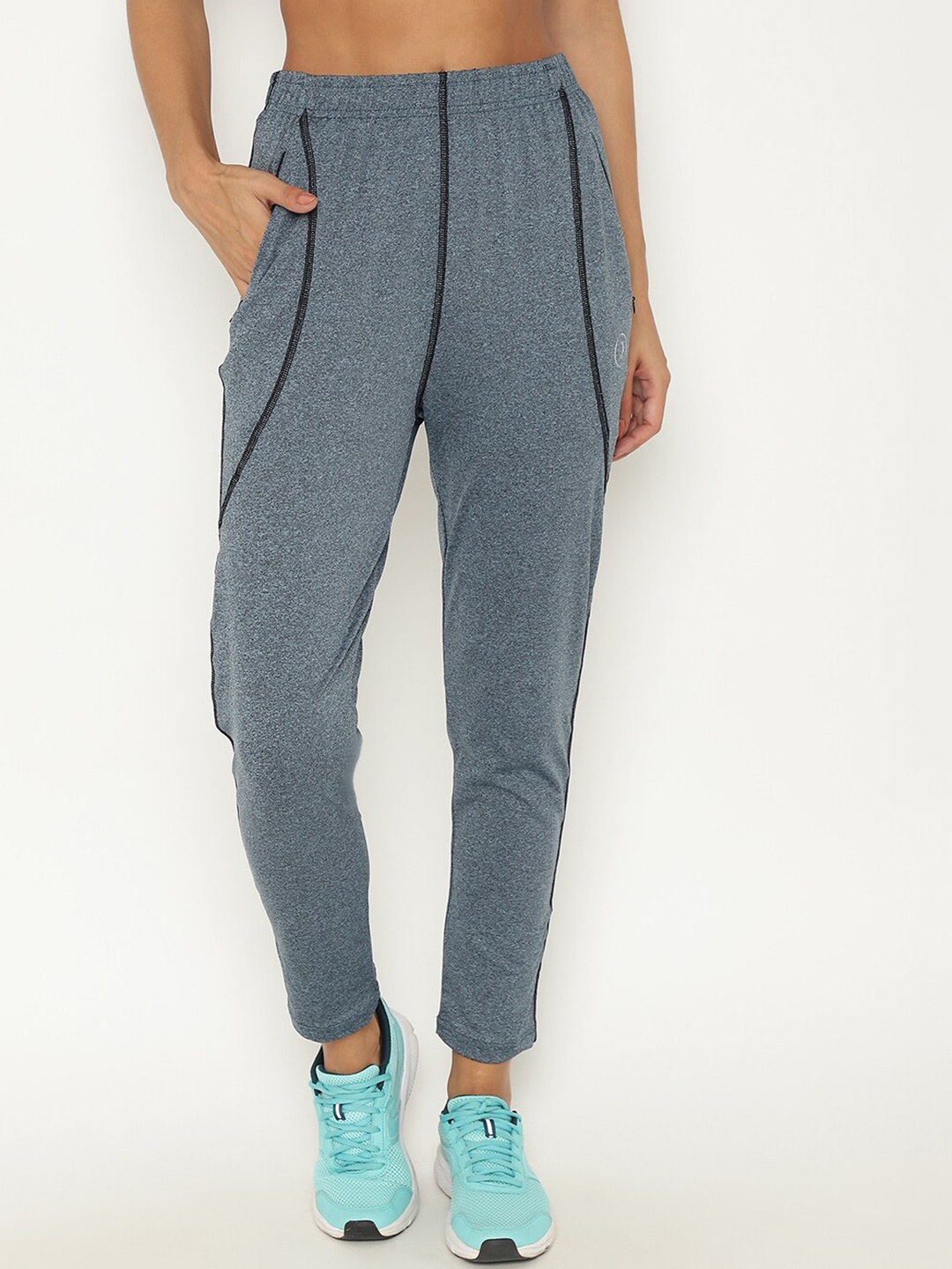 

CHKOKKO Women Mid-Rise Track Pants, Blue