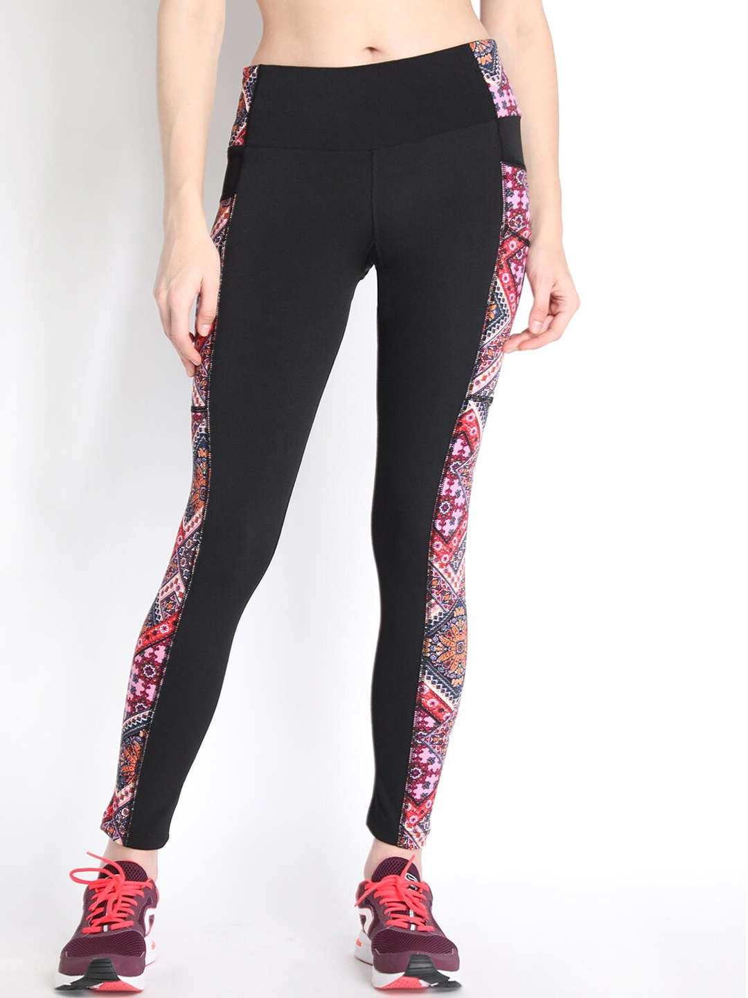 

CHKOKKO Women Printed Stretchable Yoga Tights, Pink