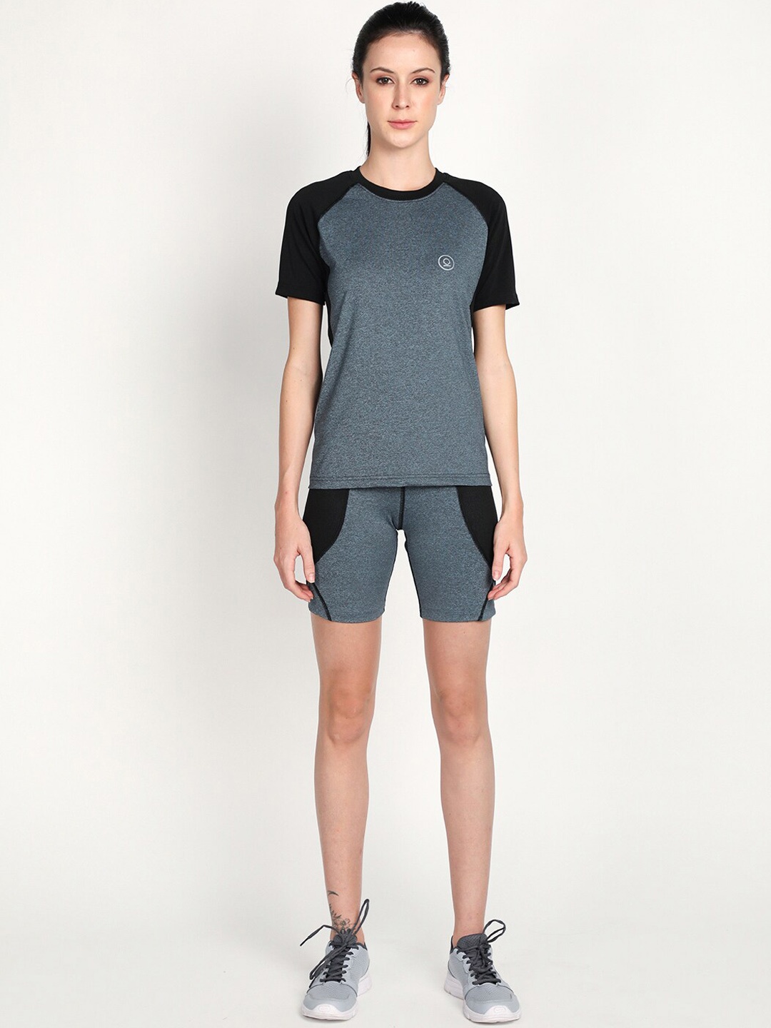 

CHKOKKO Women T-shirt with Shorts Co-Ord Set, Blue