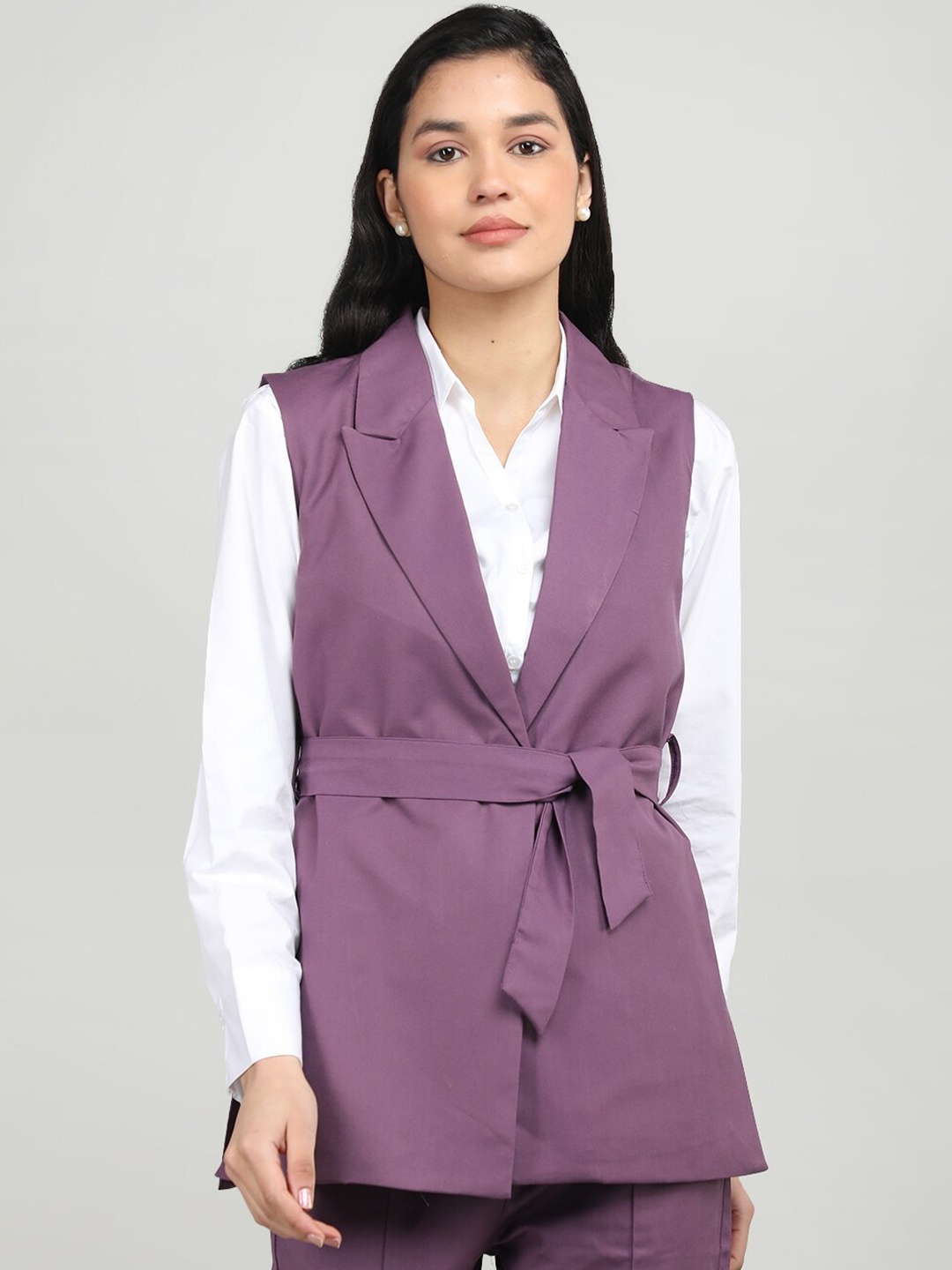 

Dlanxa Woman Single-Breasted Formal Blazer, Purple