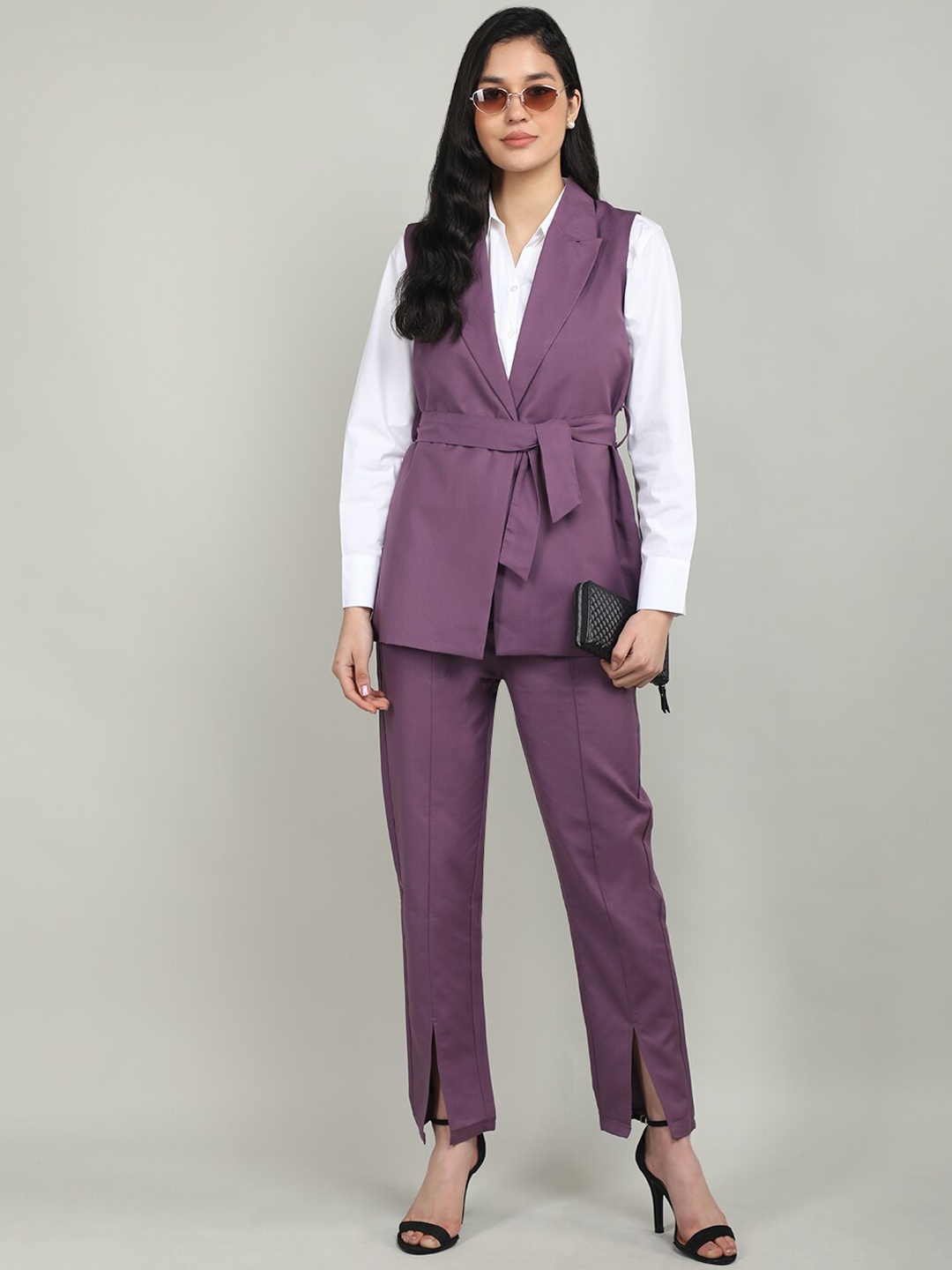 

Dlanxa Women Single-Breasted Formal Suit, Purple