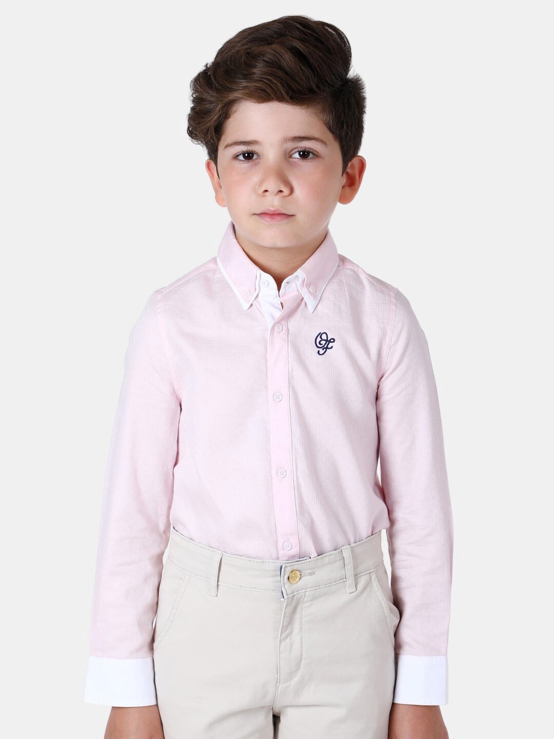 

One Friday Boys Casual Pure Cotton Shirt, Pink