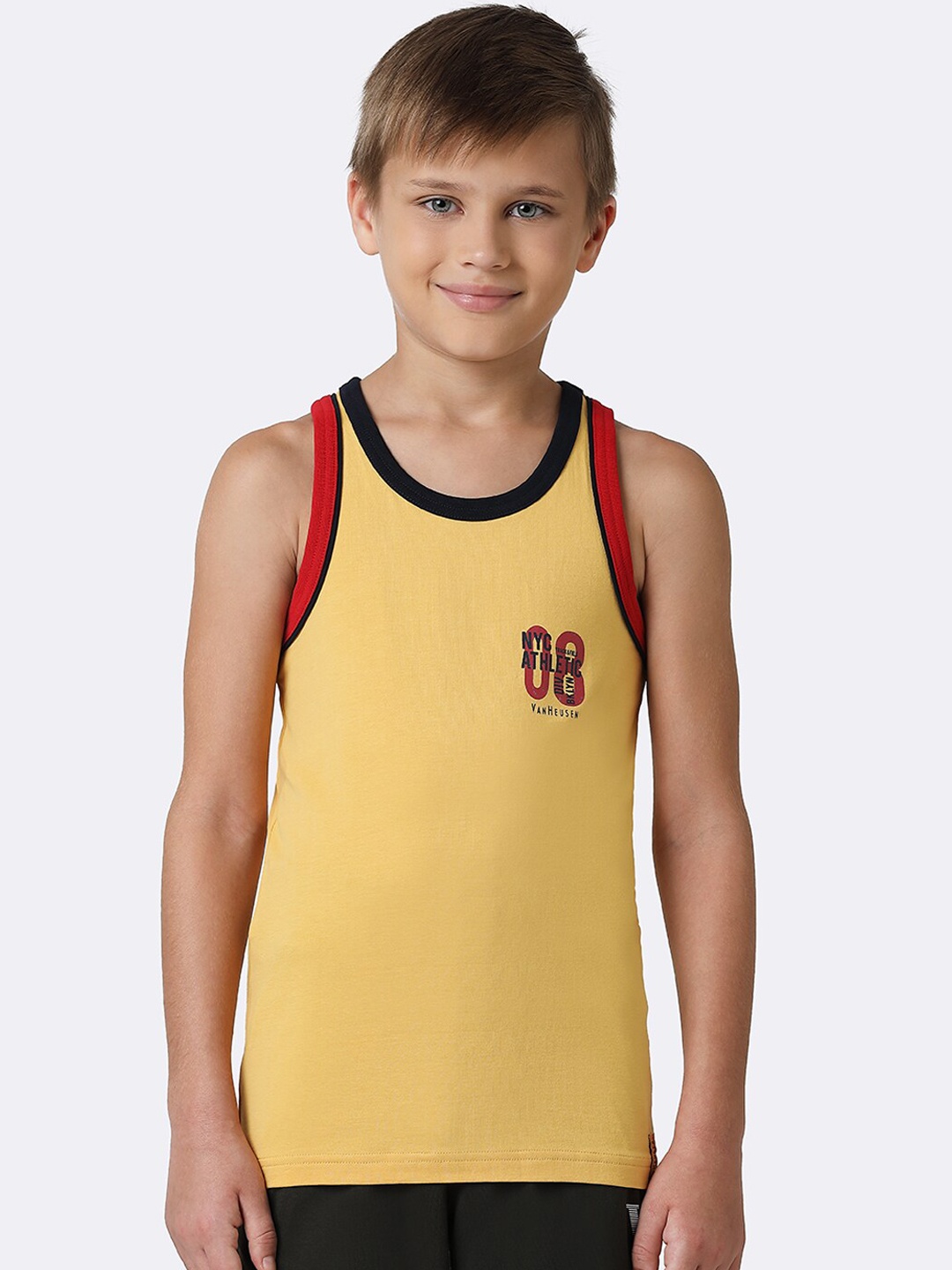 

Van Heusen Boys Quick Dry Contrast Trim Vest, Yellow
