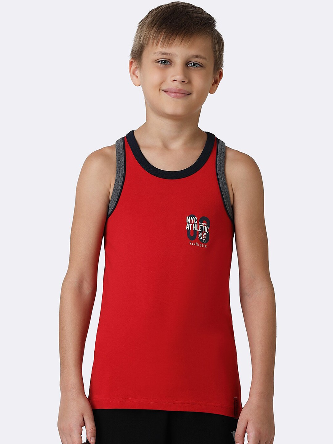 

Van Heusen Boys Turkey Red Quick Dry Contrast Trim Vest