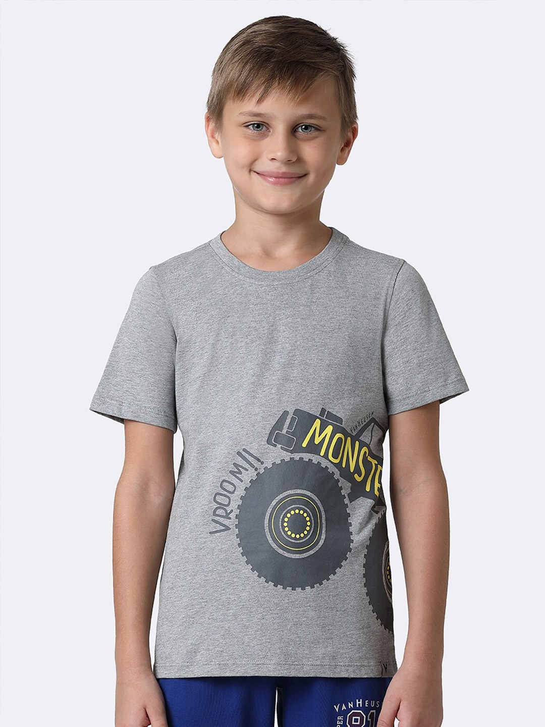 

Van Heusen Boys Pure Cotton T-shirt, Grey