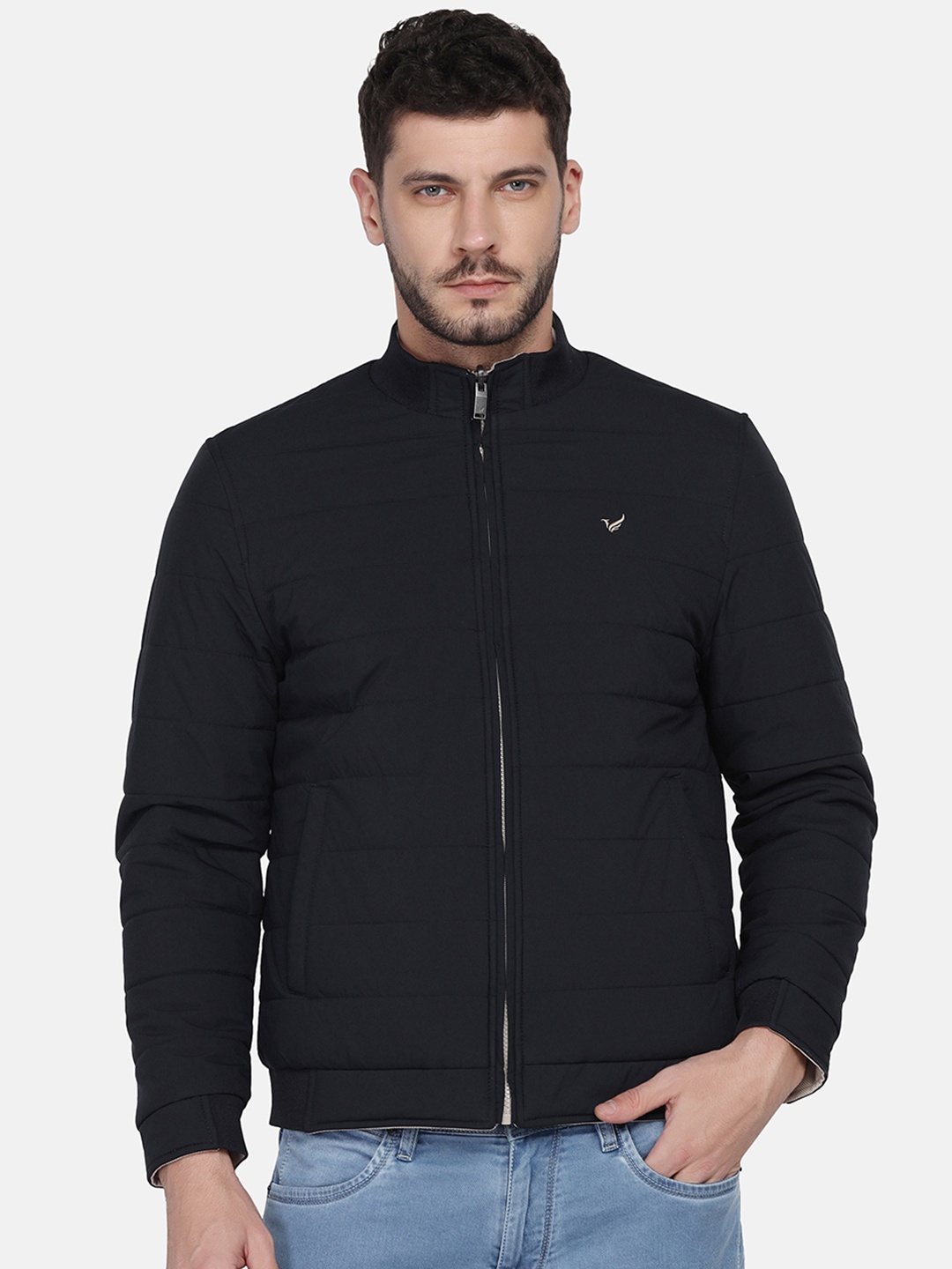 

Blackberrys Men Cotton Puffer Jacket, Navy blue