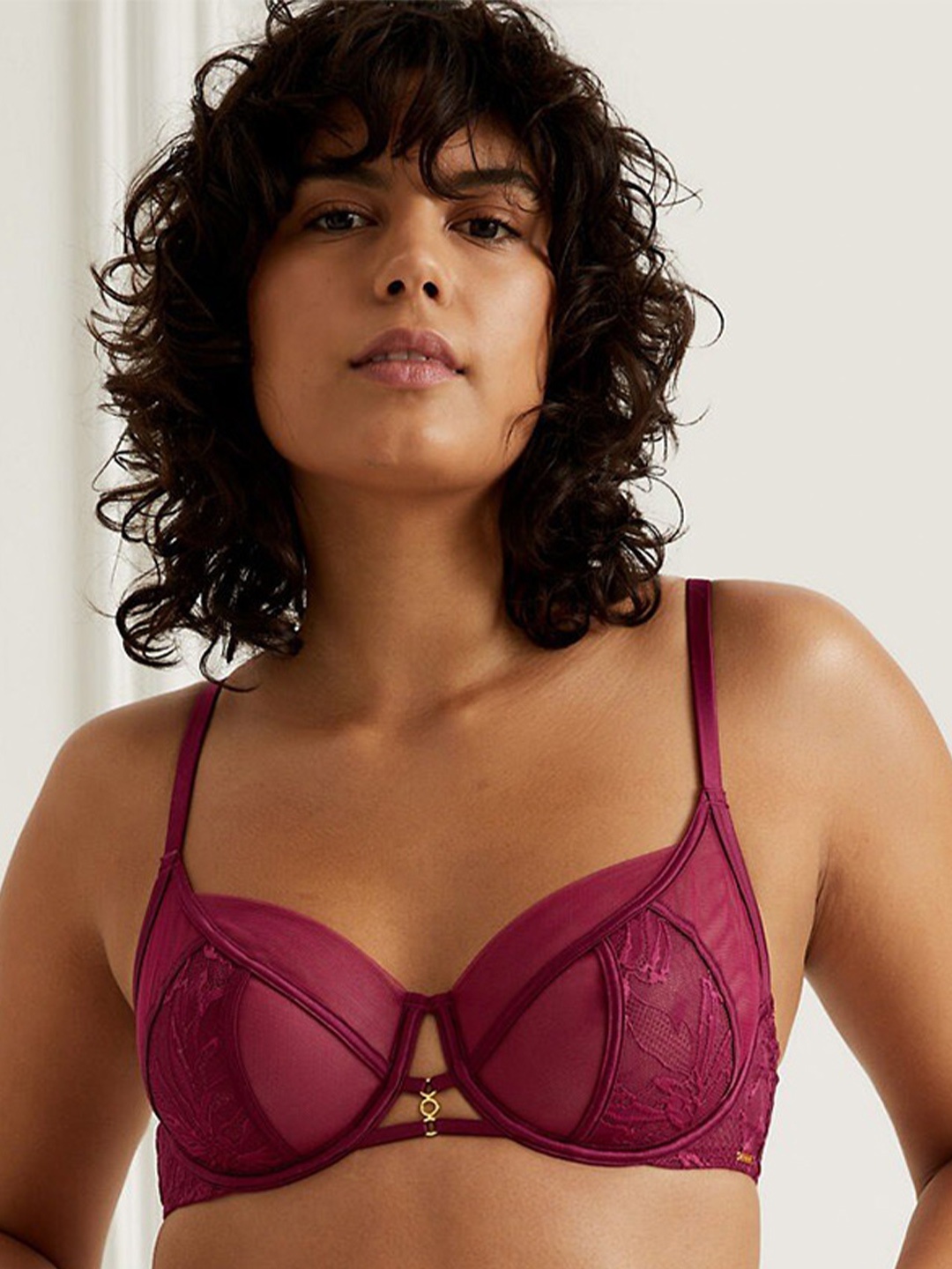 

Marks & Spencer Non-Padded Underwired Bra, Maroon