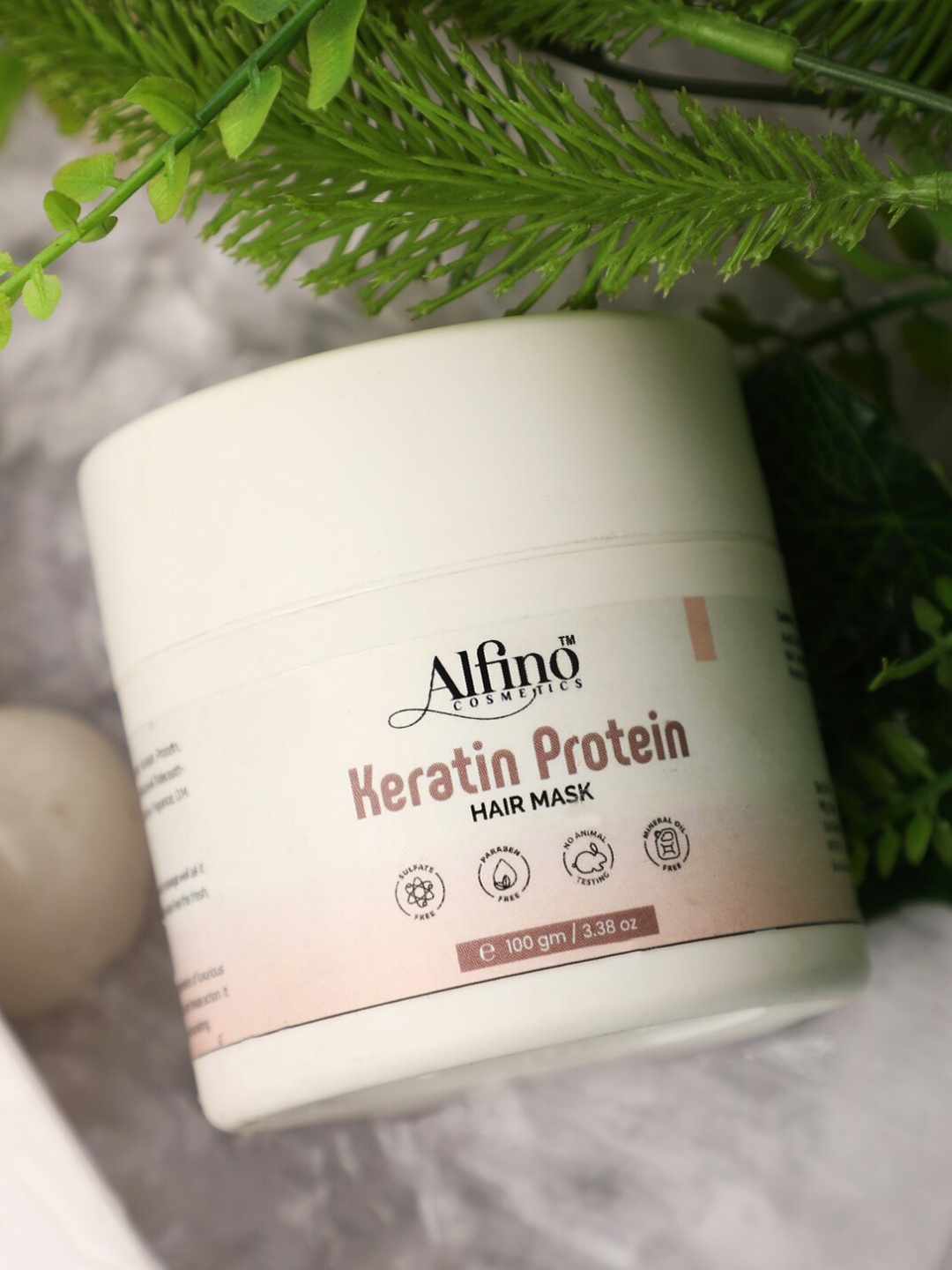 

Alfino Keratin Protein Hair Mask 100gm, White