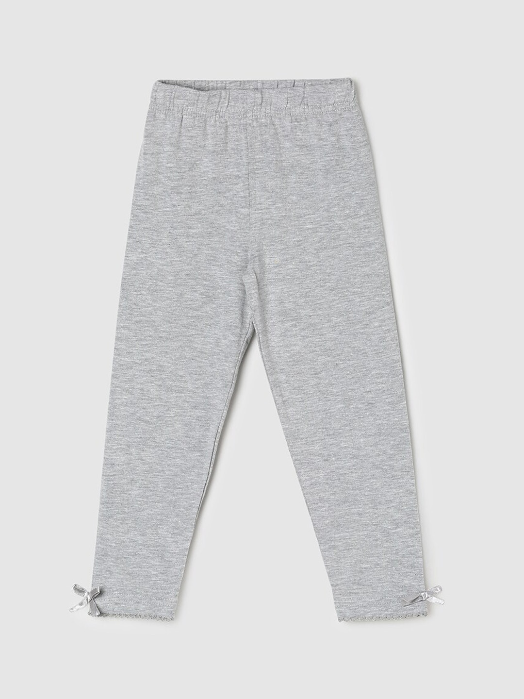 

max Ankle-Length Cotton Leggings, Grey