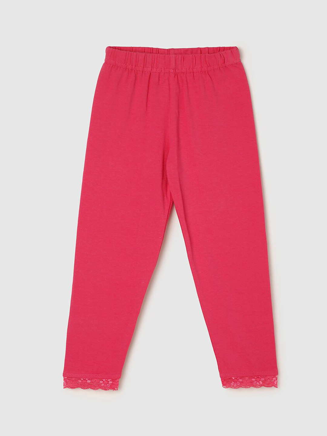 

max Girls Cotton Ankle-Length Leggings, Pink