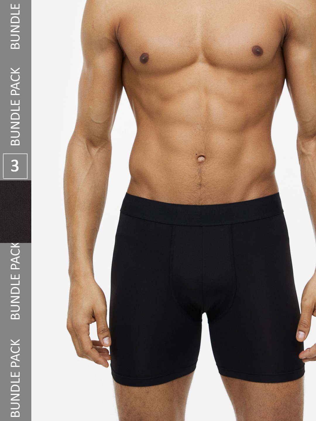 

H&M Men 3-Pack DryMove Sports Trunks, Black