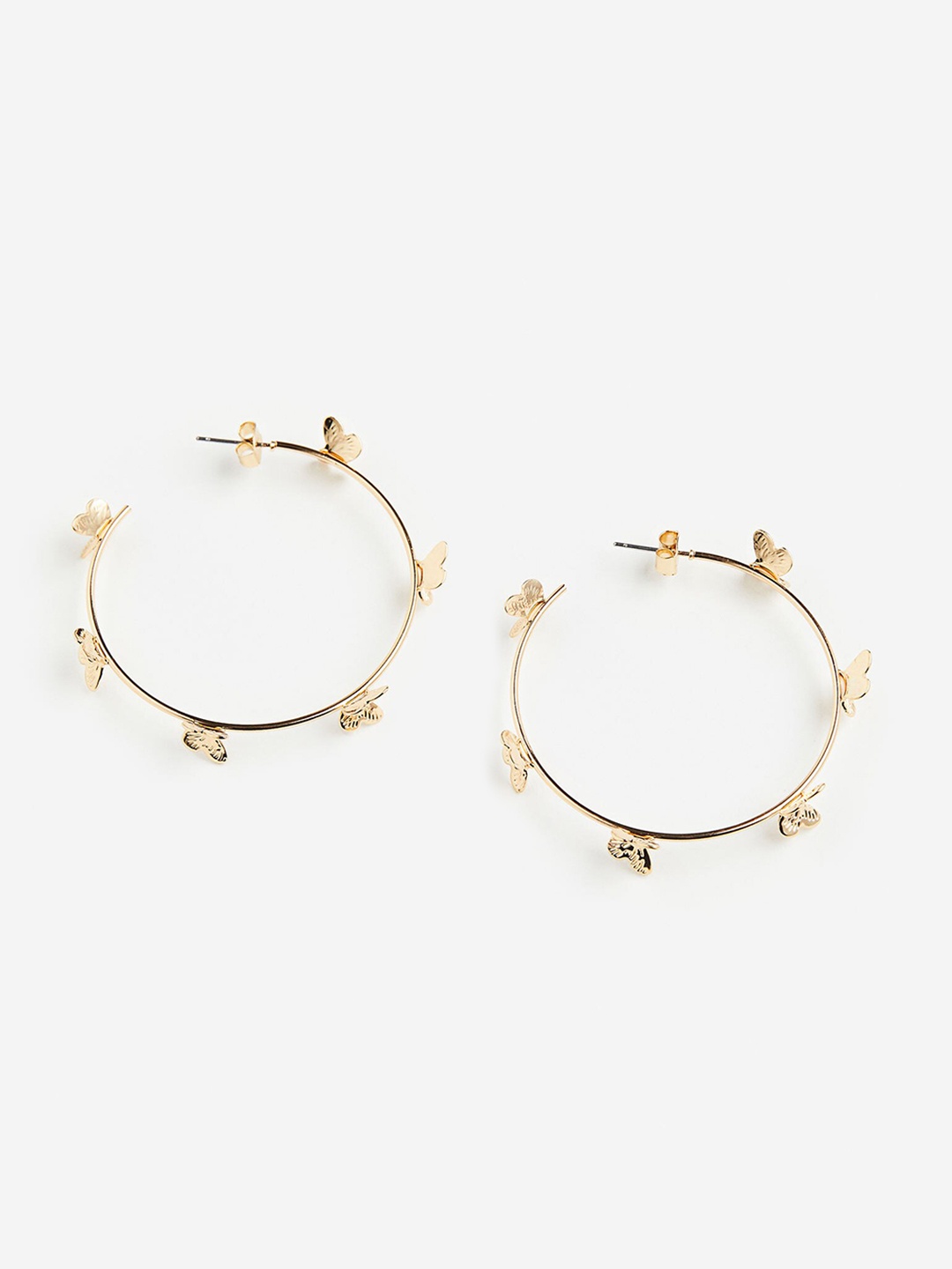 

H&M Women Butterfly-Detail Earrings, Gold